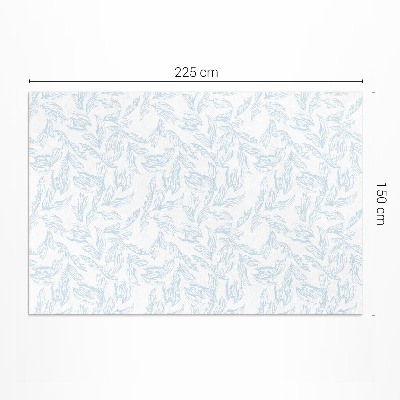 Pvc teppich Skizze von eleganten Blättern im Vintage-Stil