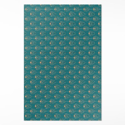 Teppich auf pvc Wiederholte Blätter florales Muster