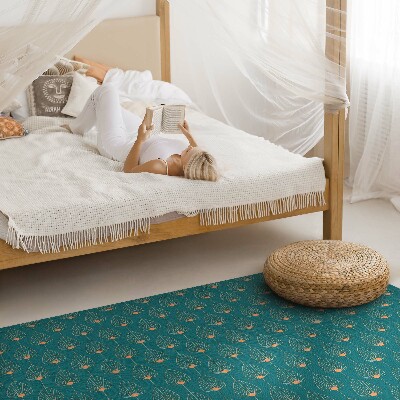 Teppich auf pvc Wiederholte Blätter florales Muster