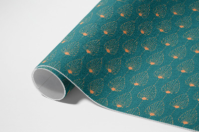 Teppich auf pvc Wiederholte Blätter florales Muster