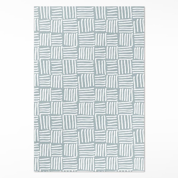 Pvc teppich Boho kariertes minimalistisches Muster