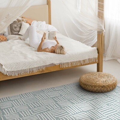 Pvc teppich Boho kariertes minimalistisches Muster