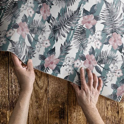 Pvc teppich Hawaiianische Blätter und Blumen tropisches Muster