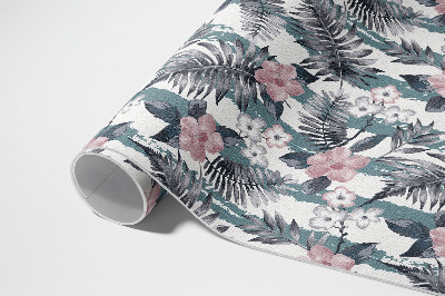 Pvc teppich Hawaiianische Blätter und Blumen tropisches Muster