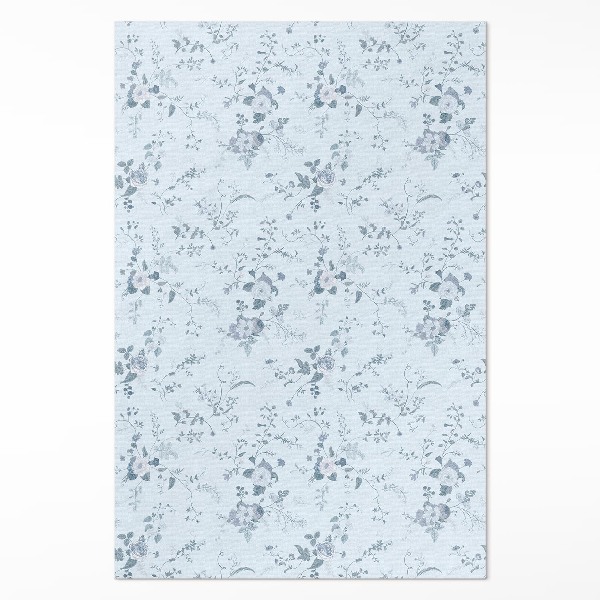 Teppich pvc Gemalte zarte Blumen auf einer Wiese