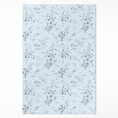 Teppich pvc Gemalte zarte Blumen auf einer Wiese