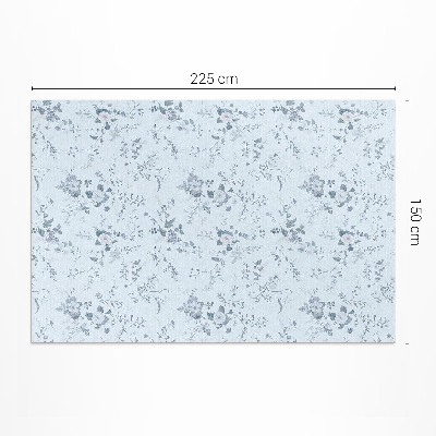 Teppich pvc Gemalte zarte Blumen auf einer Wiese