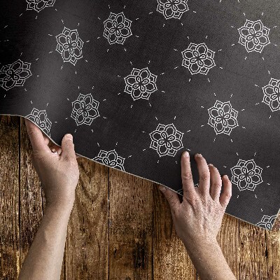 Vinyl teppich läufer Lineare Blumen regelmäßiges Muster