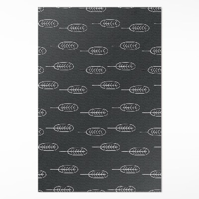 Teppich pvc Minimalistische Boho-Blätter