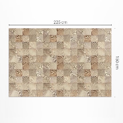 Vinyl teppich läufer Holzquadrate Mosaik aus Baumringen