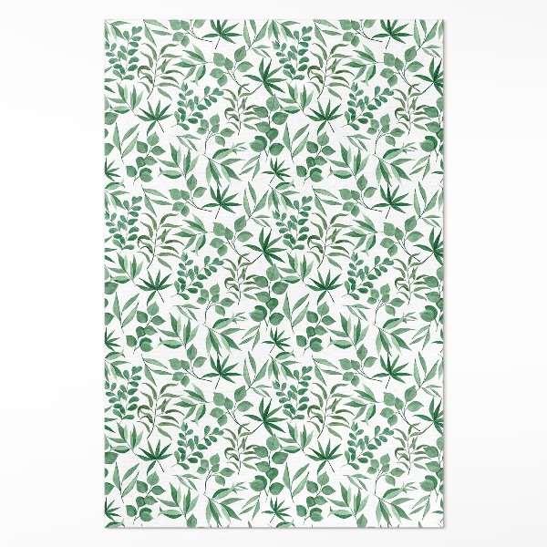 Vinyl teppich läufer Aquarellierte Blätter in einem zarten Stil