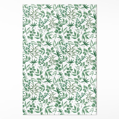 Vinyl teppich läufer Aquarellierte Blätter in einem zarten Stil
