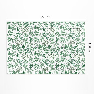 Vinyl teppich läufer Aquarellierte Blätter in einem zarten Stil