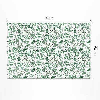 Vinyl teppich läufer Aquarellierte Blätter in einem zarten Stil