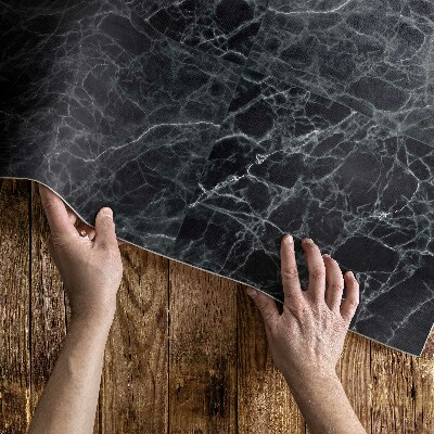 Vinyl teppich Dunkle Marmor Steinfliesen