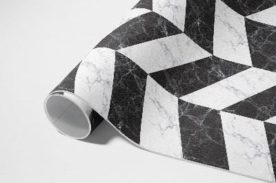 Vinyl teppich läufer Monochromer Stein Fischgrätenmarmor
