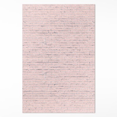 Teppich pvc Feine pastellfarbene Ziegelwand