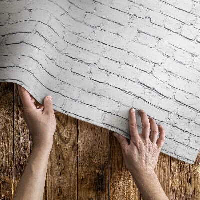 Teppich pvc Industriemauer aus hellem Ziegelstein