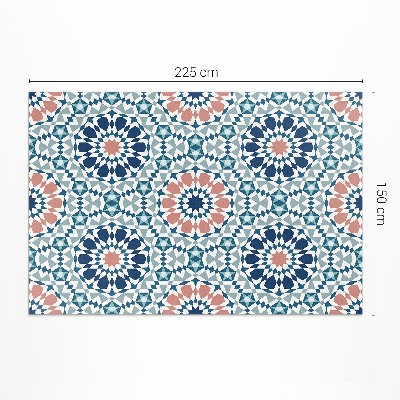 Teppich pvc Kaleidoskop pastellfarbenes geometrisches Muster