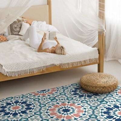 Teppich pvc Kaleidoskop pastellfarbenes geometrisches Muster