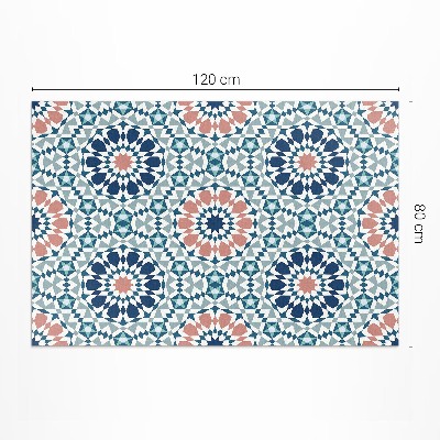 Teppich pvc Kaleidoskop pastellfarbenes geometrisches Muster