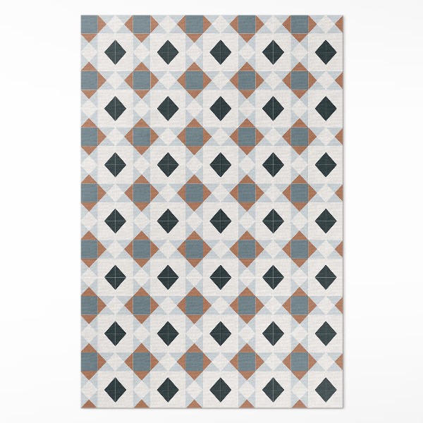Teppich auf pvc Geometrisches Mosaik schöne Fliesen
