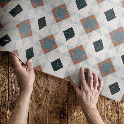 Teppich auf pvc Geometrisches Mosaik schöne Fliesen