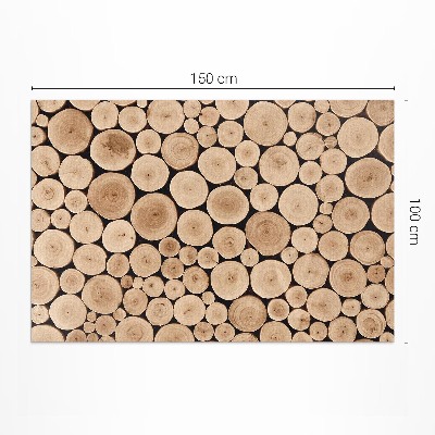 Pvc teppich Baumstämme Holzpflöcke
