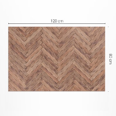 Teppich pvc Stilvolles Fischgrät-Holzparkett