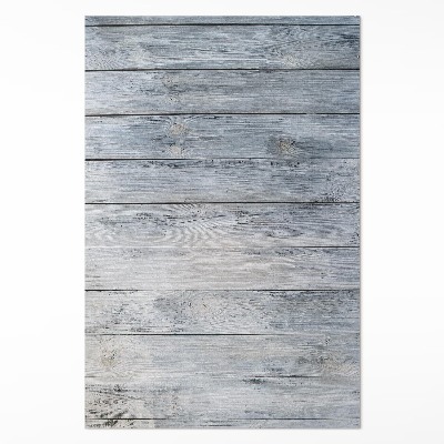Teppich auf pvc Holzdielen Holzmuster