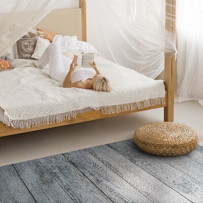 Teppich auf pvc Holzdielen Holzmuster