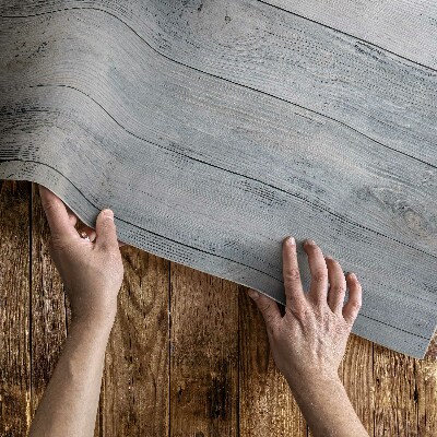Teppich auf pvc Holzdielen Holzmuster