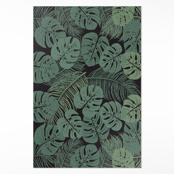 Teppich auf pvc Illustration von tropischen Monstera-Pflanzen