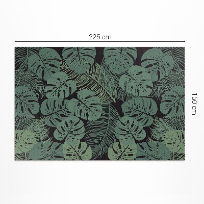 Teppich auf pvc Illustration von tropischen Monstera-Pflanzen