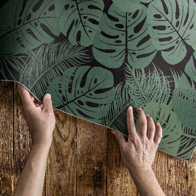 Teppich auf pvc Illustration von tropischen Monstera-Pflanzen