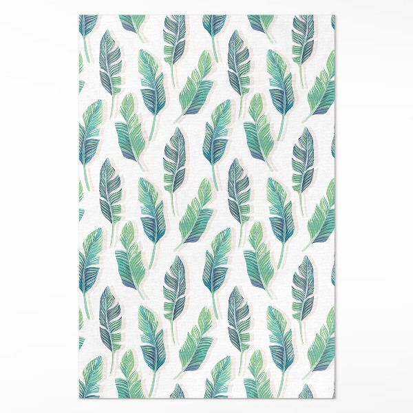 Pvc teppich Boho-Federn in zartem Stil
