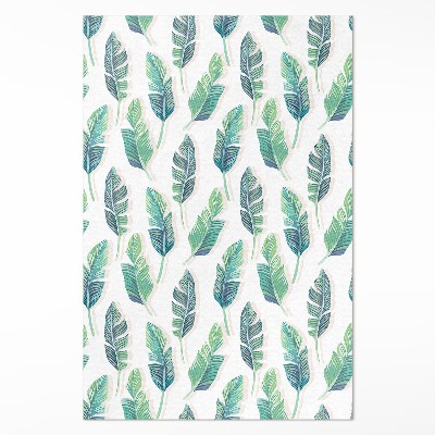 Pvc teppich Boho-Federn in zartem Stil