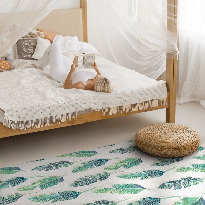 Pvc teppich Boho-Federn in zartem Stil