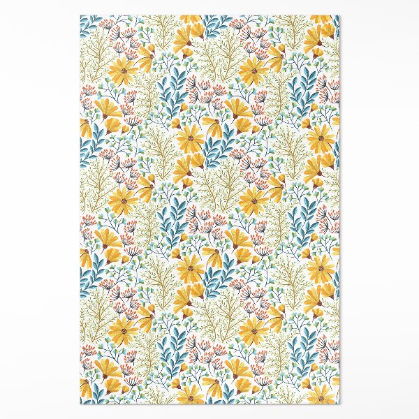Teppich pvc Blumenwiese florales Muster