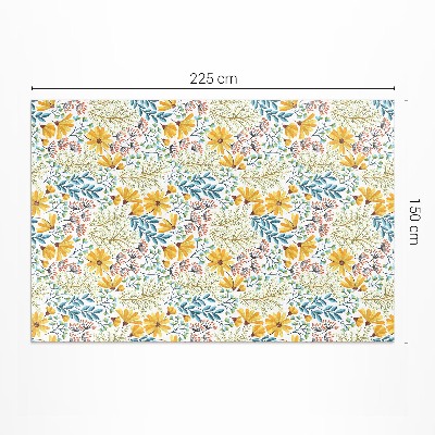 Teppich pvc Blumenwiese florales Muster