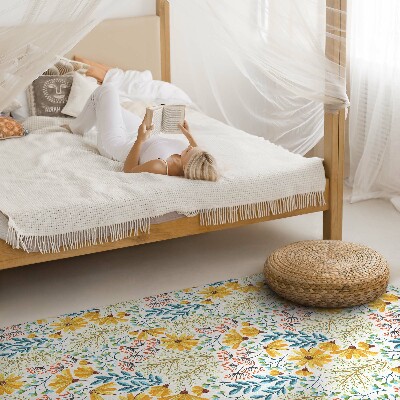 Teppich pvc Blumenwiese florales Muster