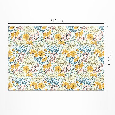 Teppich pvc Blumenwiese florales Muster