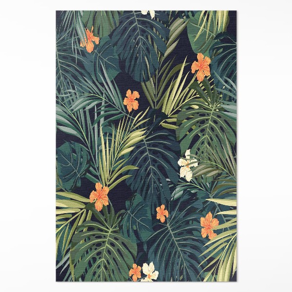 Vinyl teppich Vegetation Blätter und Blumen Vintage