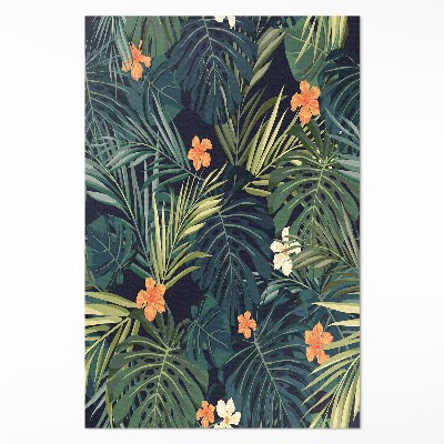 Vinyl teppich Vegetation Blätter und Blumen Vintage