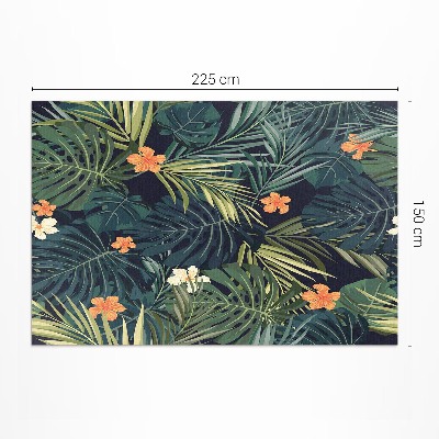 Vinyl teppich Vegetation Blätter und Blumen Vintage