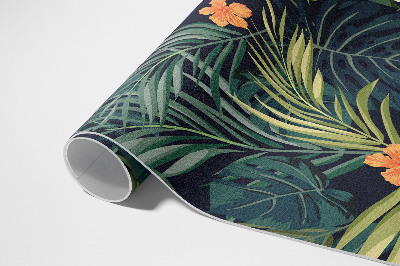 Vinyl teppich Vegetation Blätter und Blumen Vintage