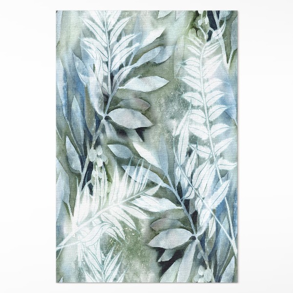 Teppich pvc Aquarell Blätter zarte Zweige