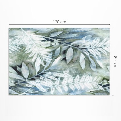 Teppich pvc Aquarell Blätter zarte Zweige