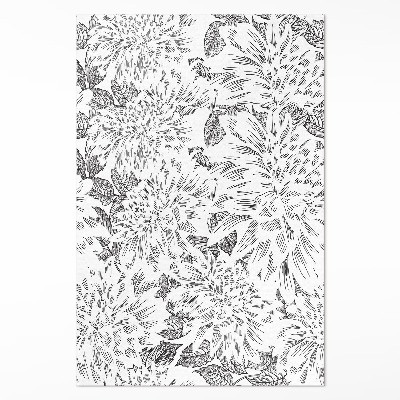 Vinyl teppich Skizze von Blumen stilvolle Wiese