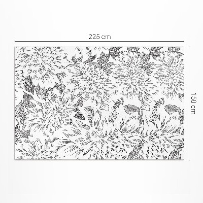 Vinyl teppich Skizze von Blumen stilvolle Wiese